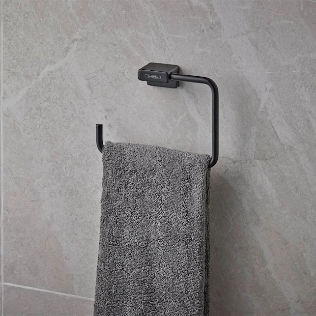 Hansgrohe AddStoris Towel Ring Matt Black - 41754670 3 Hansgrohe AddStoris Towel Ring Matt Black - 41754670