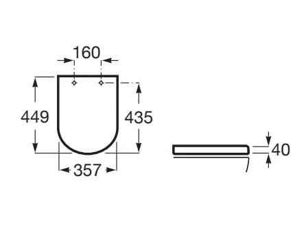 Roca The Gap D-Shape White Toilet Seat 4 Roca The Gap D-Shape White Toilet Seat - Image 2