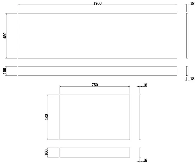 Artis White Gloss MDF Side & End Bath Panel Pack 1700/750mm 8 Artis White Gloss MDF Side & End Bath Panel Pack 1700/750mm - Image 6