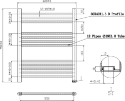 Essentials Heated Towel Rail Chrome 750 X 600mm Flat -Bathroom Supplies Sales 2024 9b642c63 80c2 4c5f 81f1 4c489242dc82