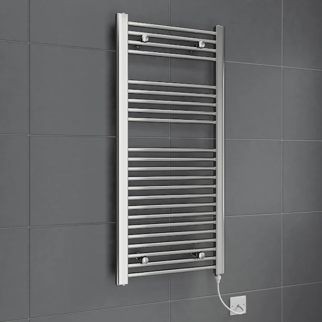 DuraTherm Electric Flat Chrome Towel Radiator 1100 X 500mm - 250W 3 DuraTherm Electric Flat Chrome Towel Radiator 1100 X 500mm - 250W