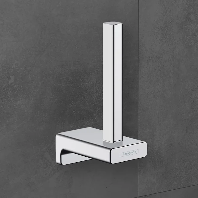 Hansgrohe AddStoris Spare Toilet Roll Holder Chrome - 41756000 3 Hansgrohe AddStoris Spare Toilet Roll Holder Chrome - 41756000