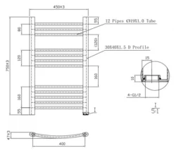 DuraTherm Curved Heated Towel Rail Anthracite - 750 X 450mm -Bathroom Supplies Sales 2024 9e94cb68 f4ec 457d aeb5 fefcfde284a1 1