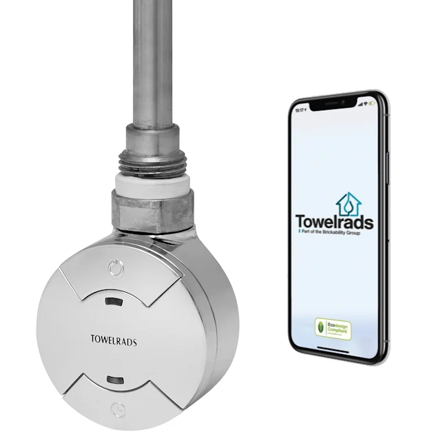Towelrads Wi-Fi Smart Electric Heating Element Chrome 1000w 4 Towelrads Wi-Fi Smart Electric Heating Element Chrome 1000w - Image 2