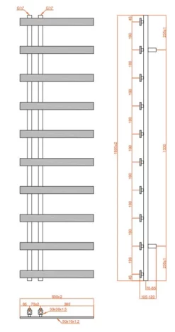 Solaro Heated Towel Rail Anthracite 500 X 1800mm 9 Solaro Heated Towel Rail Anthracite 500 X 1800mm -Bathroom Supplies Sales 2024 a40227af 130c 4d1b a400 0f1f75bf544d 1
