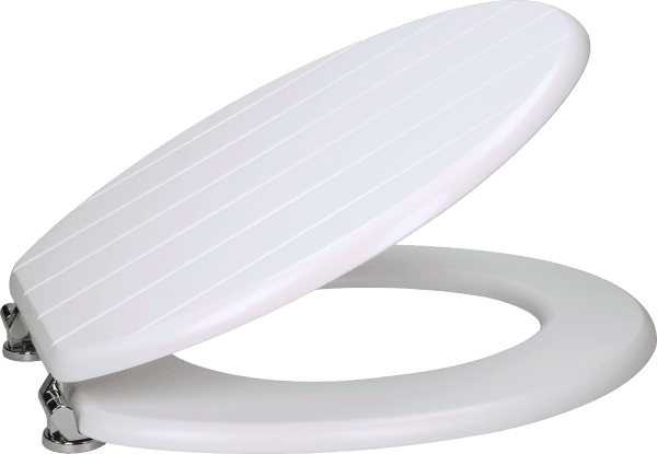Ceramica Grooved Round Wooden Toilet Seat - Bottom Fix Matt White 3 Ceramica Grooved Round Wooden Toilet Seat - Bottom Fix Matt White