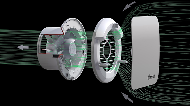 Xpelair Simply Silent Contour Timer Controlled Square Extractor Fan 150mm - C6TS 4 Xpelair Simply Silent Contour Timer Controlled Square Extractor Fan 150mm - C6TS - Image 2