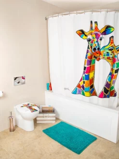 Stephen Brown Francie & Josie Giraffe Shower Curtain & Toilet Seat Bathroom Accessory Set -Bathroom Supplies Sales 2024 a7610bba 65e4 4568 870b 8e191ccdc41e