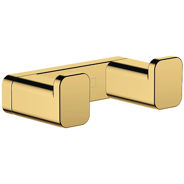 Hansgrohe AddStoris Double Robe Hook - Gold 3 Hansgrohe AddStoris Double Robe Hook - Gold