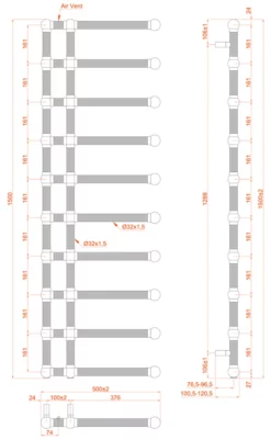 Towelrads Blandford Heated Towel Rail - Chrome 1500 X 500mm -Bathroom Supplies Sales 2024 aa5994a3 2958 45d1 9a12 e08ee04eb0d2