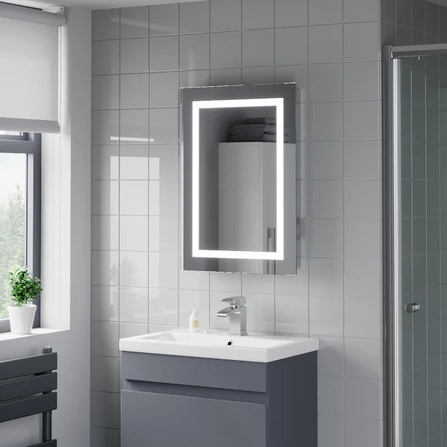 Artis Niteo LED Bathroom Mirror With Demister Pad And Shaver Socket 700 X 500mm - Mains Power 4 Artis Niteo LED Bathroom Mirror With Demister Pad And Shaver Socket 700 X 500mm - Mains Power - Image 2