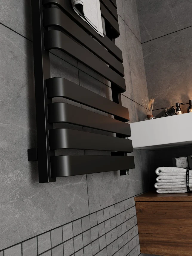 Terma Warp T One Electric Towel Rail Matt Black 1110 X 500mm 5 Terma Warp T One Electric Towel Rail Matt Black 1110 X 500mm - Image 3