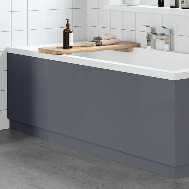 Artis Grey Gloss MDF Bath Side Panel 1800mm 3 Artis Grey Gloss MDF Bath Side Panel 1800mm