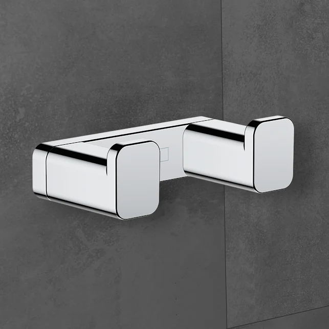 Hansgrohe AddStoris Double Robe Hook Chrome - 41755000 5 Hansgrohe AddStoris Double Robe Hook Chrome - 41755000 - Image 3