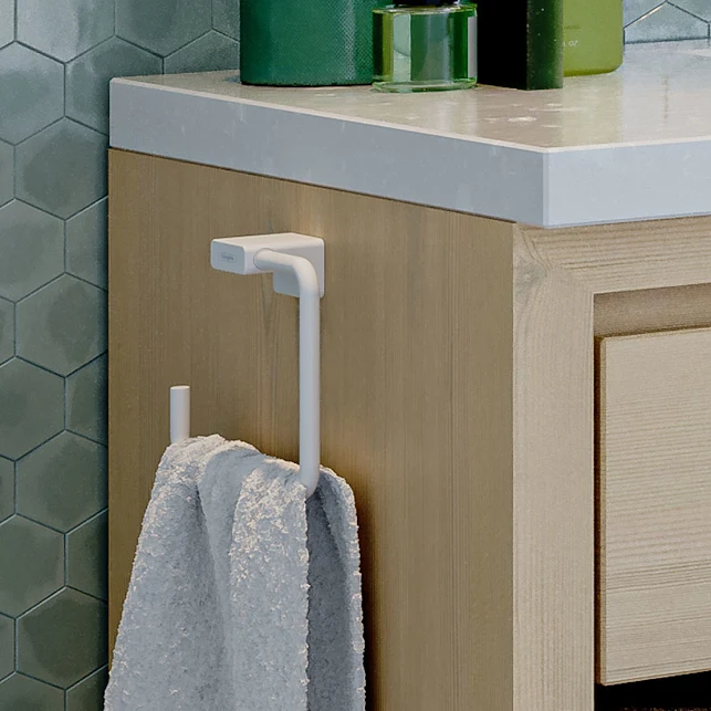 Hansgrohe AddStoris Towel Ring - Matt White 3 Hansgrohe AddStoris Towel Ring - Matt White