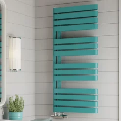 Terma Warp S Heated Towel Rail Matt Teal 1110 X 500mm