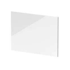 Ceramica L Shaped Shower Bath End Panel - White Gloss MDF