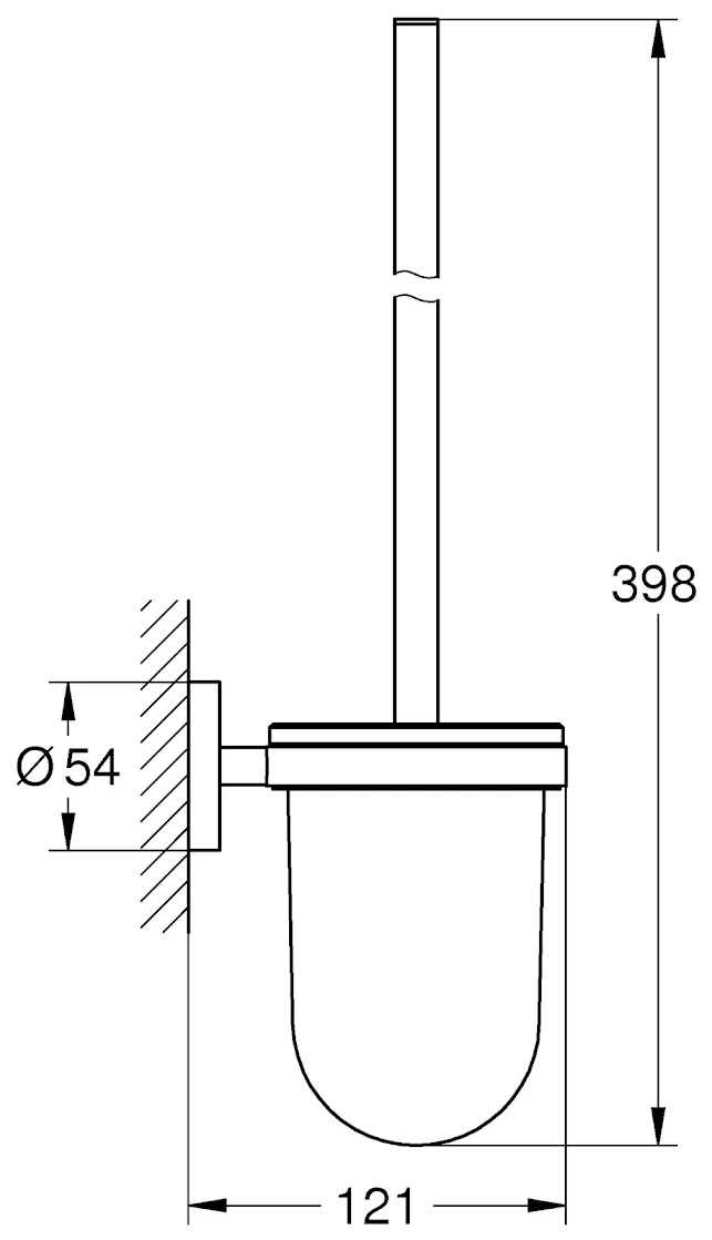 Grohe Essentials Toilet Brush And Holder SuperSteel 40374DC1 4 Grohe Essentials Toilet Brush And Holder SuperSteel 40374DC1 - Image 2