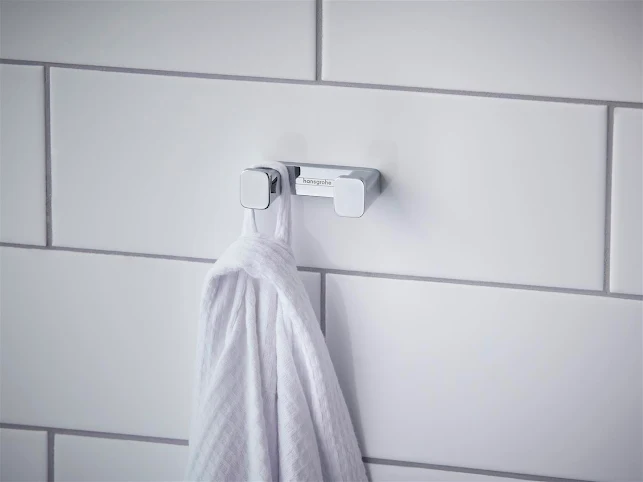 Hansgrohe AddStoris Double Robe Hook Chrome - 41755000 3 Hansgrohe AddStoris Double Robe Hook Chrome - 41755000