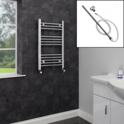 Dual Fuel Heated Towel Rail 1200 X 450mm Flat Manual