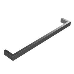 Warmup Burdock Electric Square Single Bar Brushed Heated Towel Rail 650 X 100mm - 19W