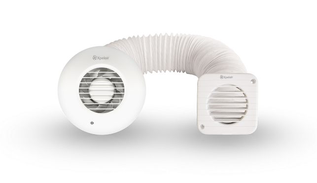Xpelair Simply Silent Timer Controlled Round Shower Fan With Fitting Kit 100mm - DX100BT 3 Xpelair Simply Silent Timer Controlled Round Shower Fan With Fitting Kit 100mm - DX100BT