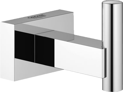 Grohe Essentials Chrome Cube Robe Hook 3 Grohe Essentials Chrome Cube Robe Hook
