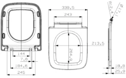 Affine Amelie Soft Close Square Toilet Seat - Top Fix White -Bathroom Supplies Sales 2024 c72700b9 0ce8 455f 94fc 9eba8f4b115f