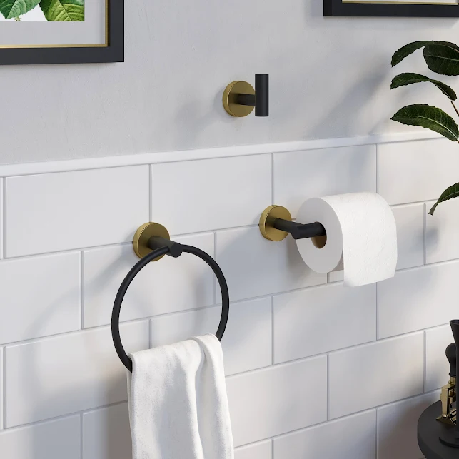 Architeckt Europa Black And Gold Towel Ring 4 Architeckt Europa Black And Gold Towel Ring - Image 2