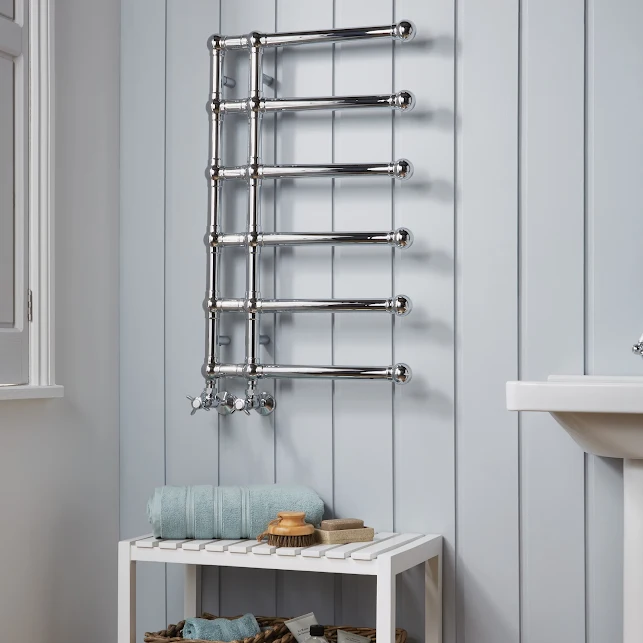 Towelrads Blandford Heated Towel Rail - Chrome 800 X 500mm 3 Towelrads Blandford Heated Towel Rail - Chrome 800 X 500mm
