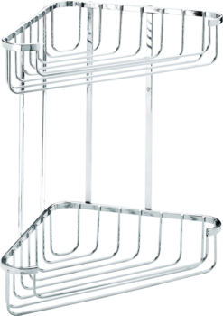Croydex Rust Free Large Two Tier Corner Basket