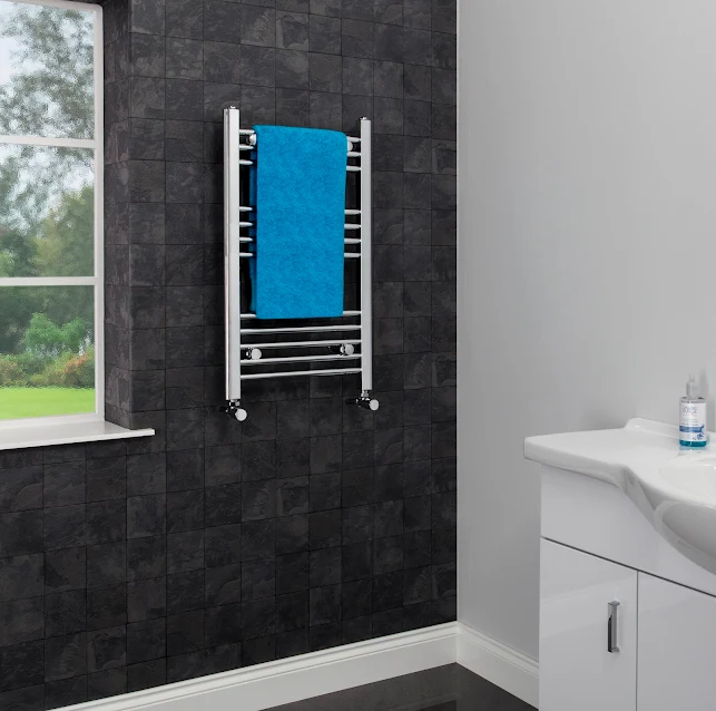 Dual Fuel Heated Towel Rail 750 X 600mm Flat Thermostatic 4 Dual Fuel Heated Towel Rail 750 X 600mm Flat Thermostatic - Image 2
