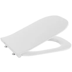 Roca The Gap Slim Soft Close D-Shape White Toilet Seat
