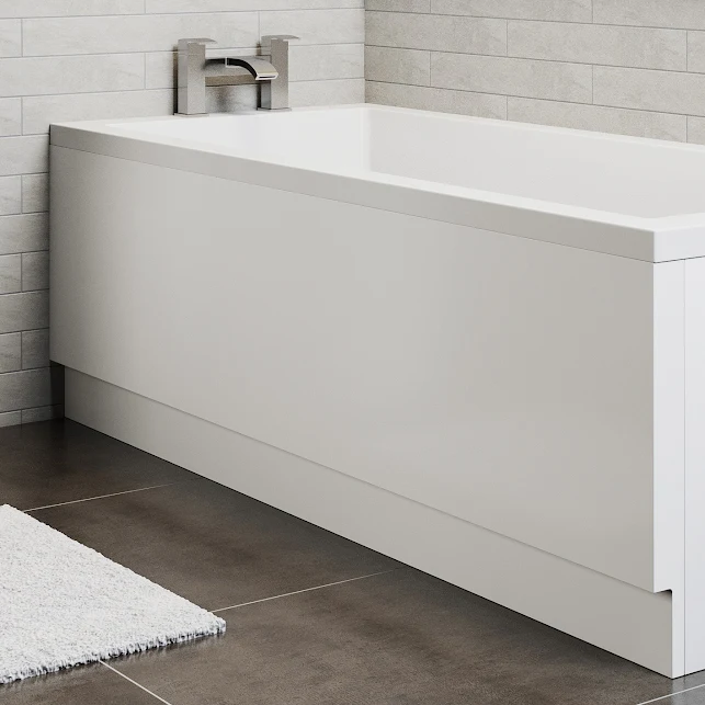 Essentials White Gloss Acrylic Bath Side Panel - 1800mm 3 Essentials White Gloss Acrylic Bath Side Panel - 1800mm