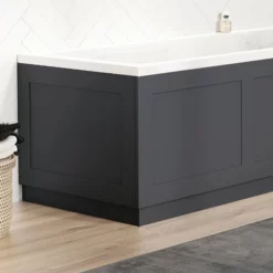 Park Lane Worcester Charcoal Grey MDF Traditional Bath End Panel - 700mm