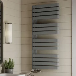 Terma Warp S Salt N Pepper Grey Heated Towel Rail 1110 X 500mm