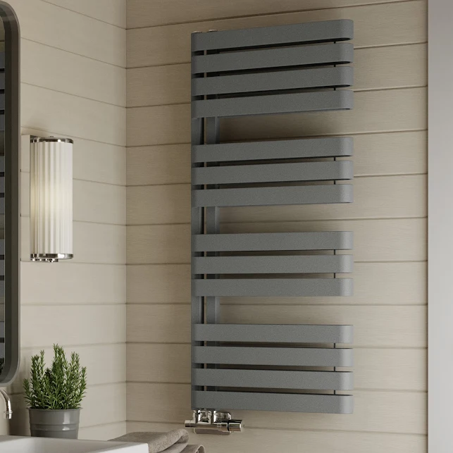 Terma Warp S Salt N Pepper Grey Heated Towel Rail 1110 X 500mm 3 Terma Warp S Salt N Pepper Grey Heated Towel Rail 1110 X 500mm