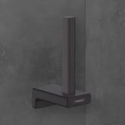 Hansgrohe AddStoris Spare Toilet Roll Holder Matt Black - 41756670