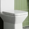 Affine Brittany Soft Close Square Toilet Seat - Top Fix White