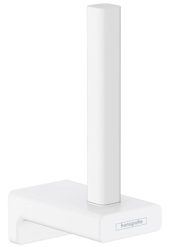 Hansgrohe AddStoris Spare Roll Holder - Matt White 4 Hansgrohe AddStoris Spare Roll Holder - Matt White - Image 2