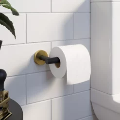 Architeckt Europa Black And Gold Toilet Roll Holder