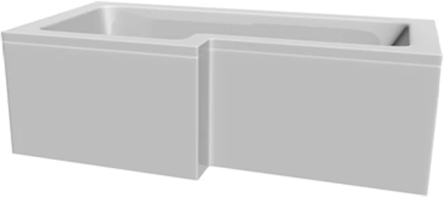 Ceramica L Shaped Shower Bath Side Panel - White Gloss MDF 1600mm 5 Ceramica L Shaped Shower Bath Side Panel - White Gloss MDF 1600mm - Image 3