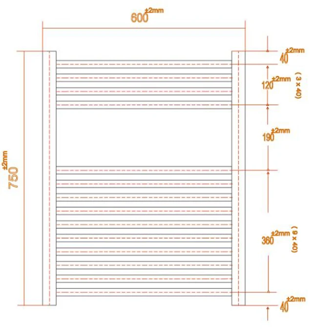 Duratherm Heated Towel Rail Curved Chrome 750 X 600mm 7 Duratherm Heated Towel Rail Curved Chrome 750 X 600mm - Image 5