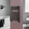 Towelrads Pisa Heated Towel Rail Black - 800 X 600mm