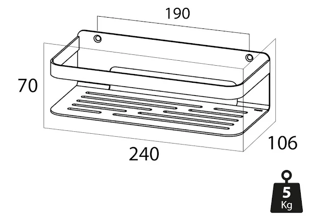 Tiger Caddy Shower Basket - Black 6 Tiger Caddy Shower Basket - Black - Image 4