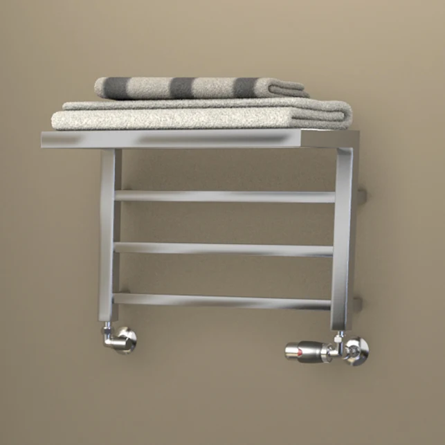 Solaro Heated Towel Rail With Shelf - Chrome 500 X 350mm 3 Solaro Heated Towel Rail With Shelf - Chrome 500 X 350mm