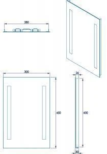 Croydex Malham LED Illuminated Mirror 490 X 300mm Battery Operated - MM730100E 7 Croydex Malham LED Illuminated Mirror 490 X 300mm Battery Operated - MM730100E - Image 5