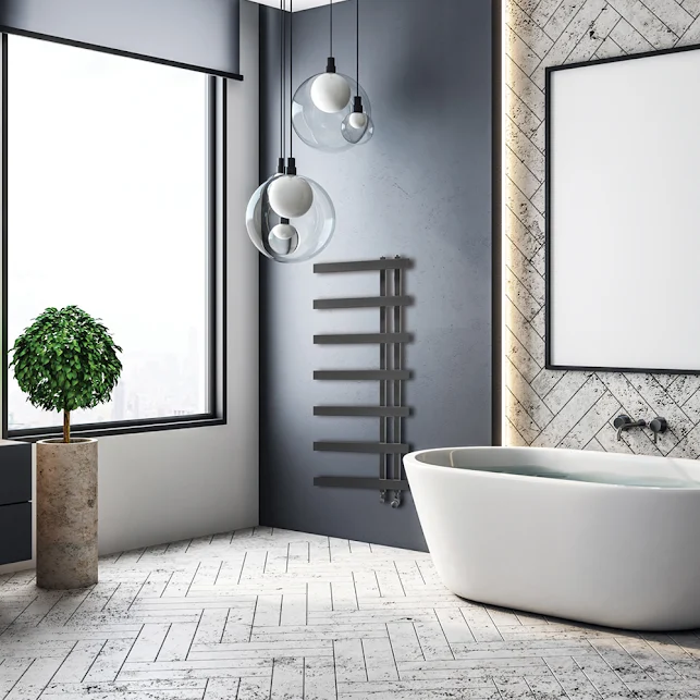 Solaro Heated Towel Rail Anthracite 500 X 1200mm 4 Solaro Heated Towel Rail Anthracite 500 X 1200mm - Image 2