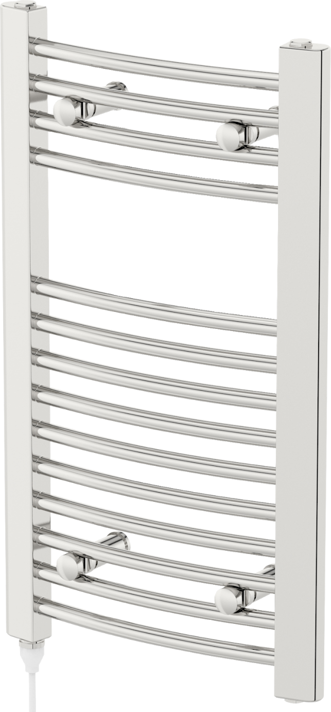 DuraTherm Electric Curved Chrome Towel Rail 700 X 400mm - 150W 4 DuraTherm Electric Curved Chrome Towel Rail 700 X 400mm - 150W - Image 2