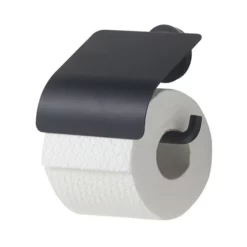 Tiger Urban Toilet Roll Holder With Cover - Black